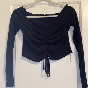 Cropped Long Sleeve Top